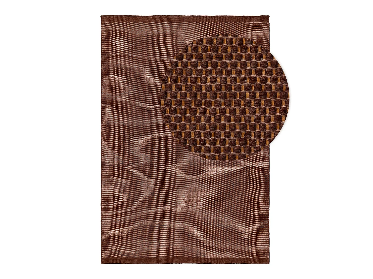 Tapis de laine Rocco Marron 120x170 cm