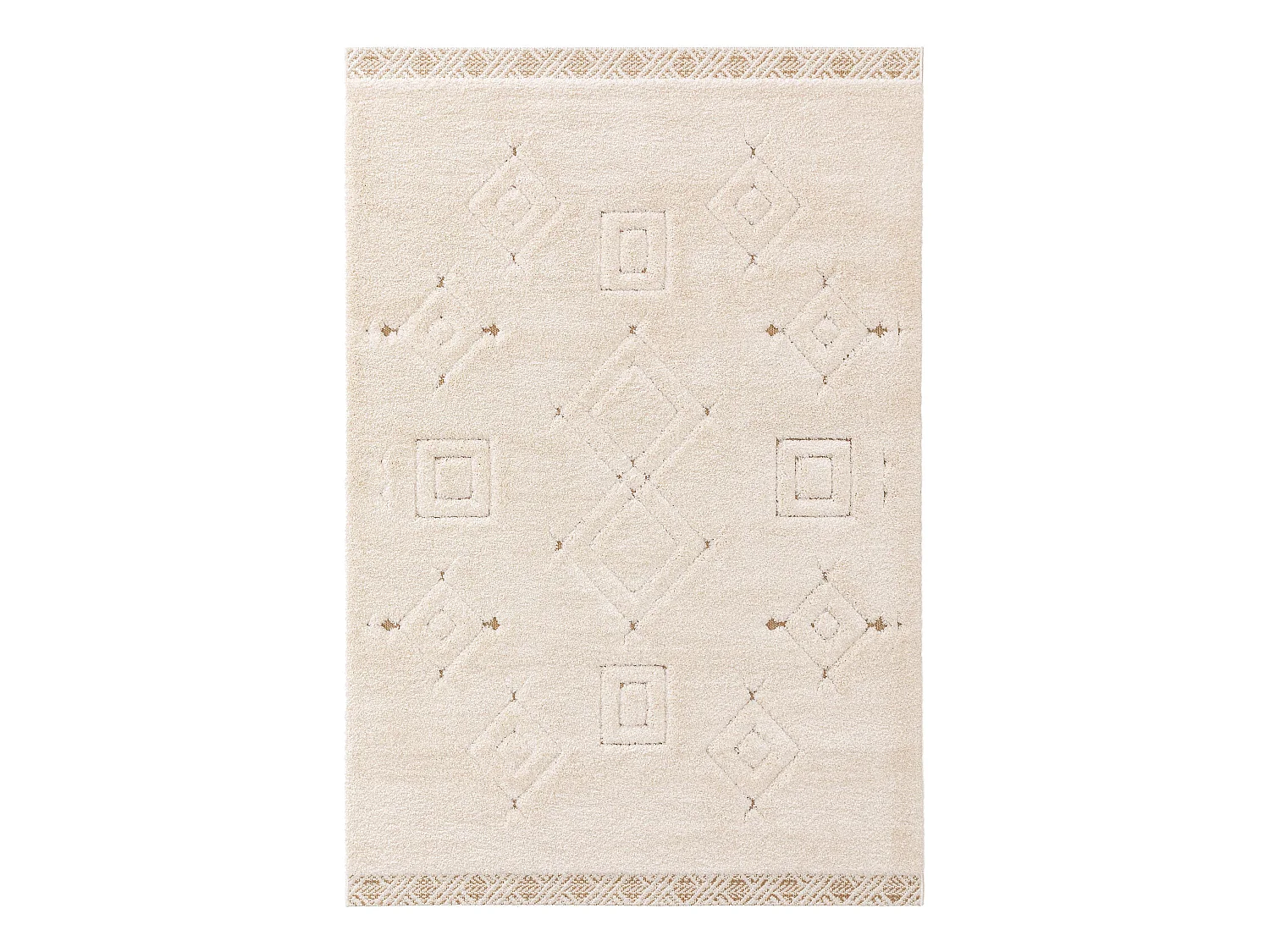 Tapis à poils longs Aimee Crème/Beige 160x230 cm