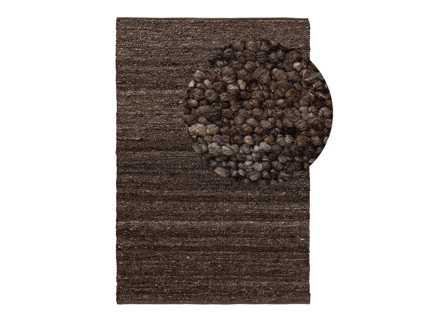 Tapis de laine Finn Marron 140x200 cm
