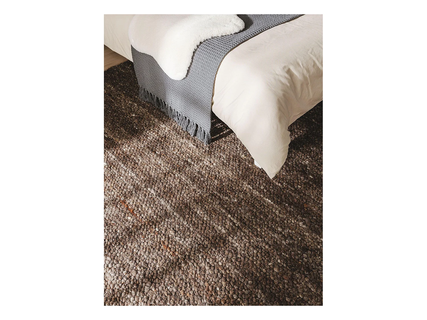 Tapis de laine Finn Marron 140x200 cm