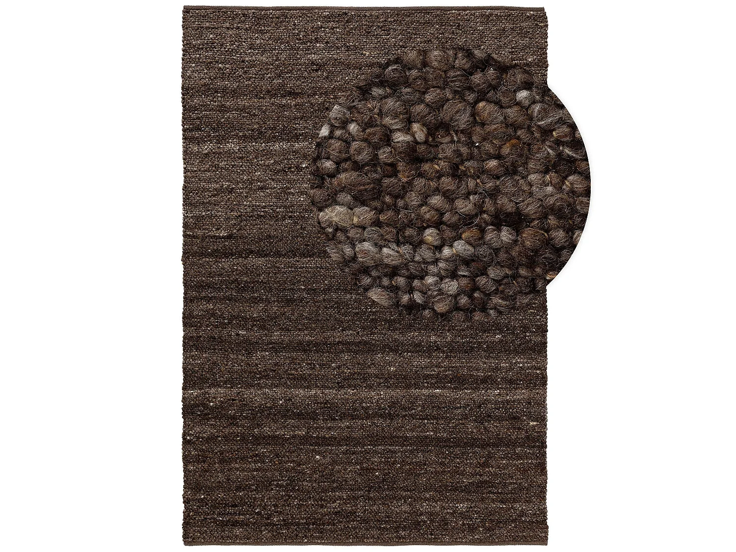 Tapis de laine Finn Marron 140x200 cm