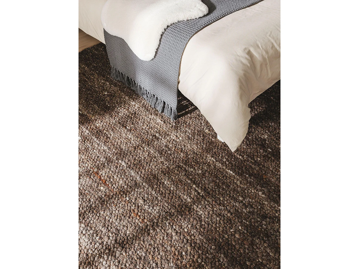 Tapis de laine Finn Marron 140x200 cm