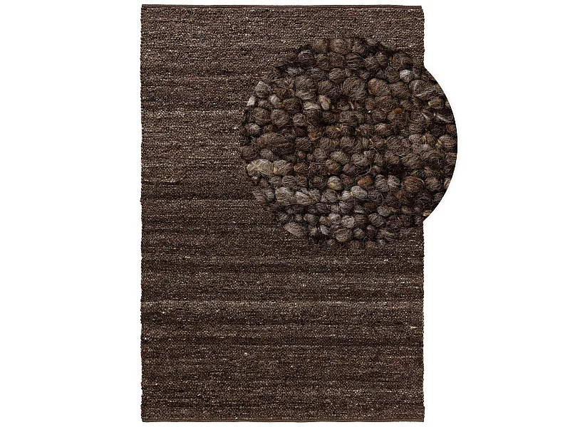 Tapis de laine Finn Marron 140x200 cm