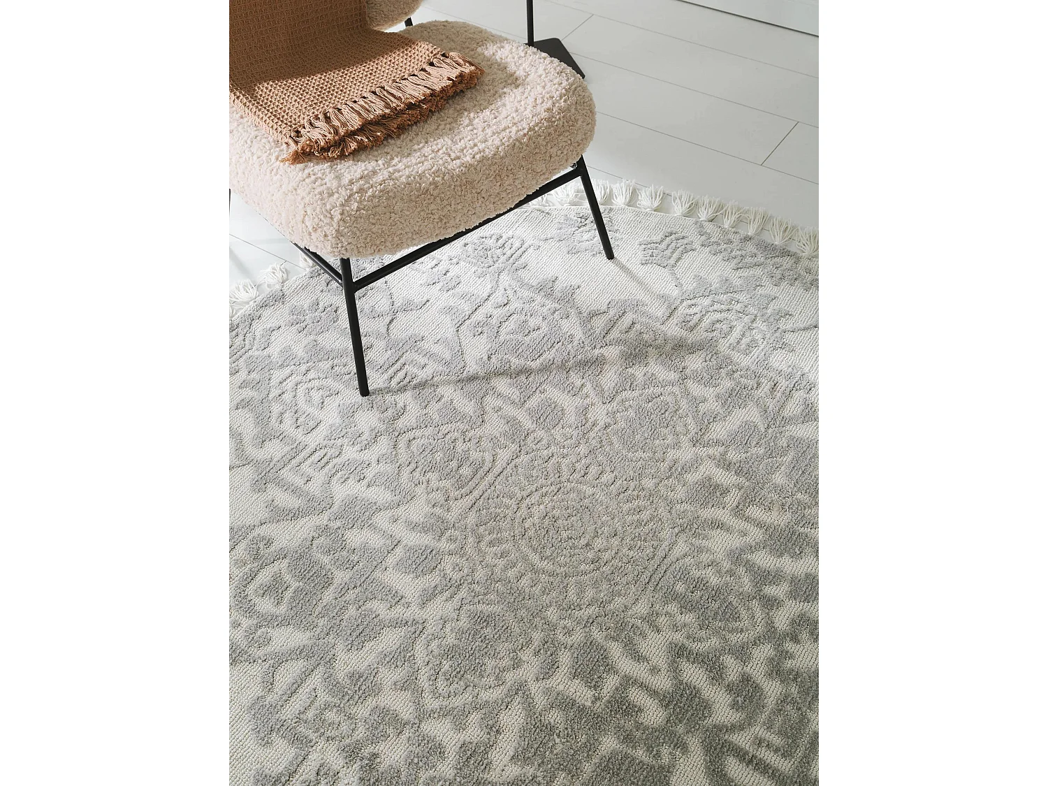 Tapis rond Elias Gris ø 150 cm rond