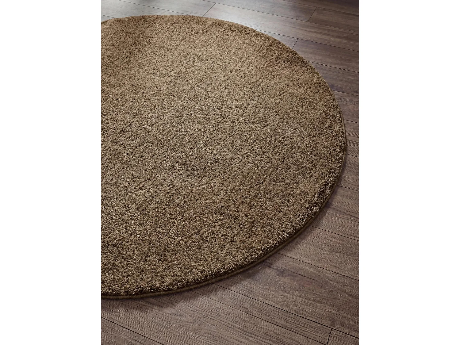 Tapis à poils longs rond Soda Beige ø 120 cm rond