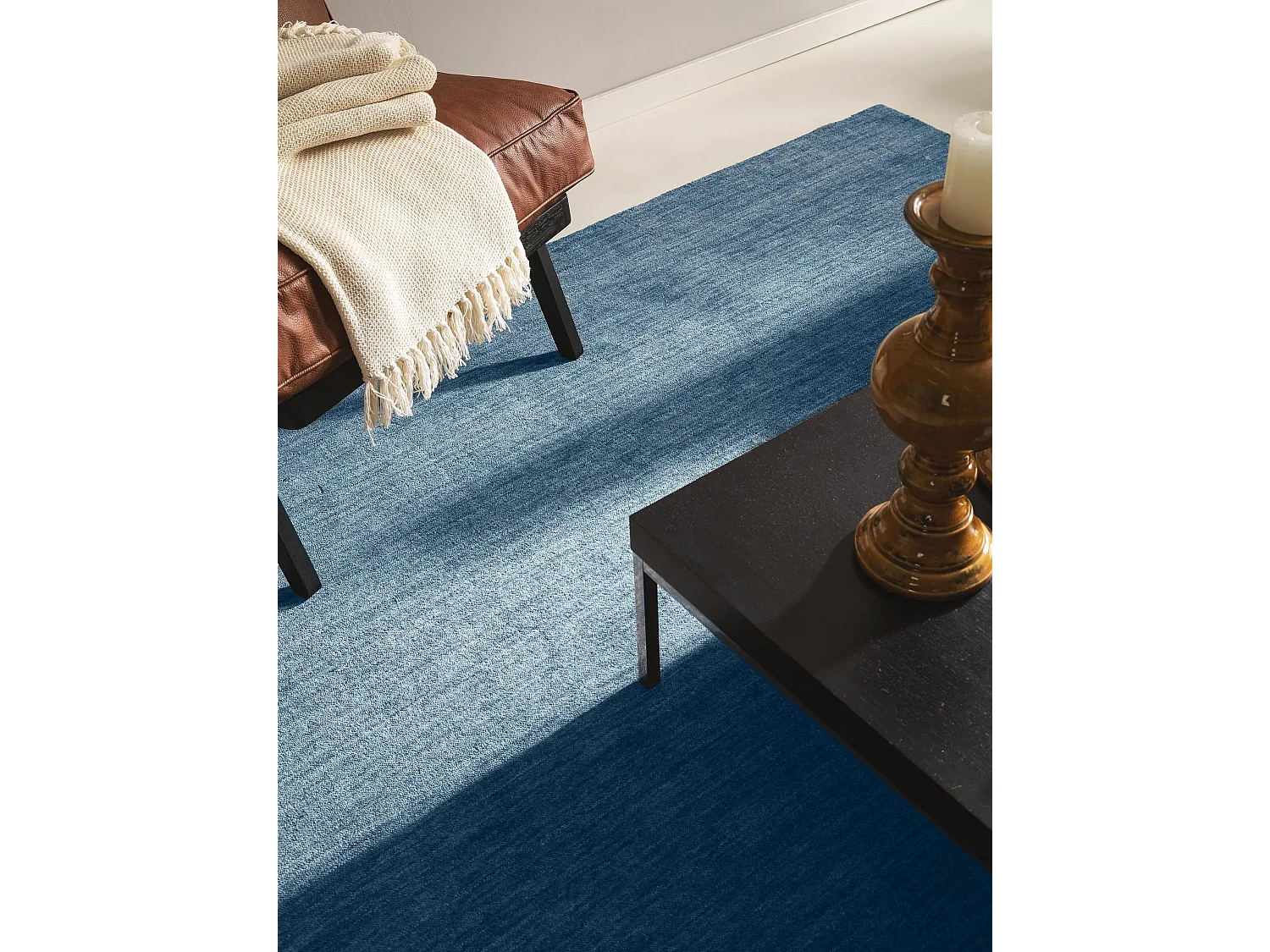 Tapis de laine Jamal Bleu 200x300 cm