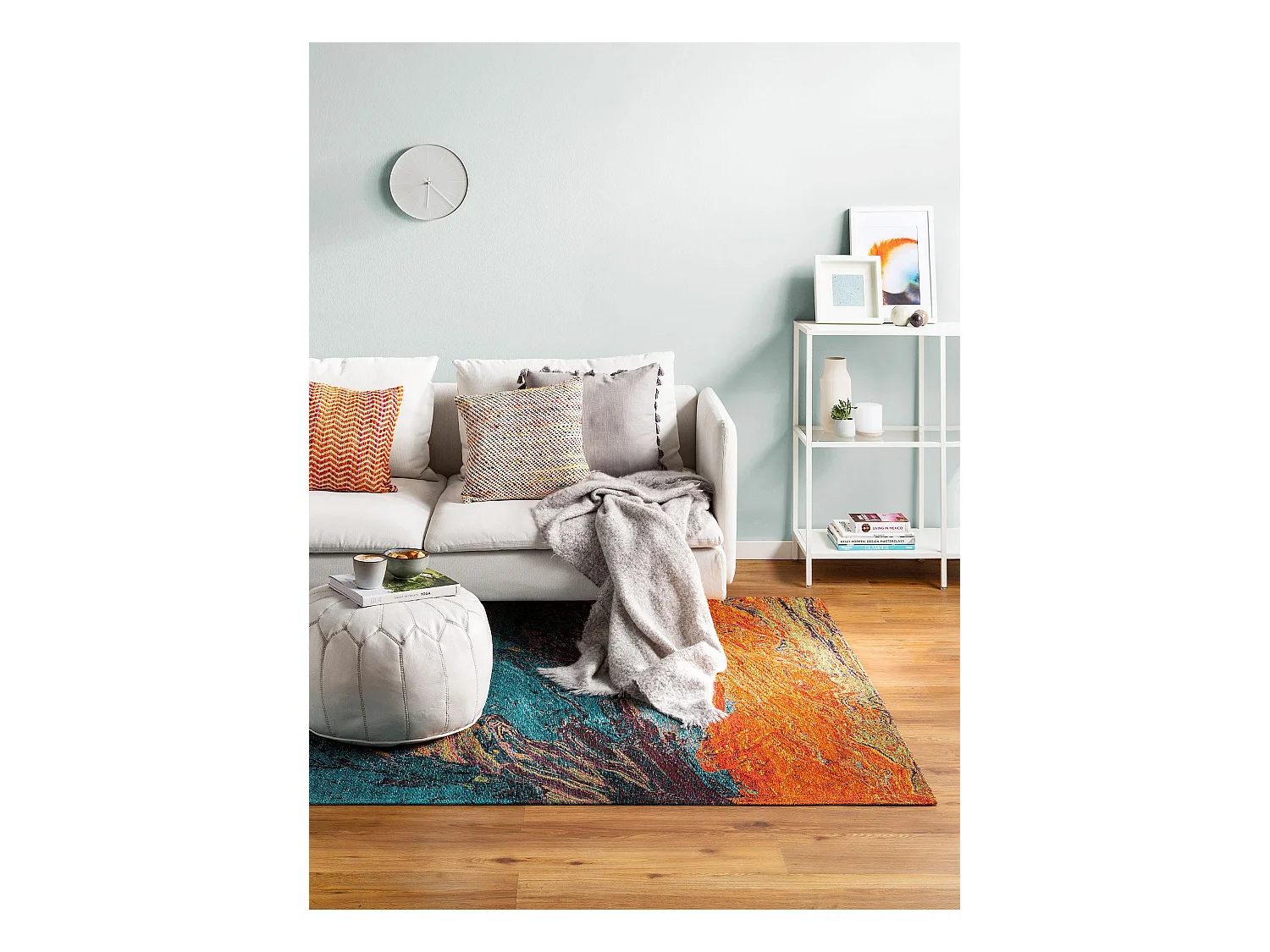 Tapis tissé à plat Stay Turquoise 115x180 cm