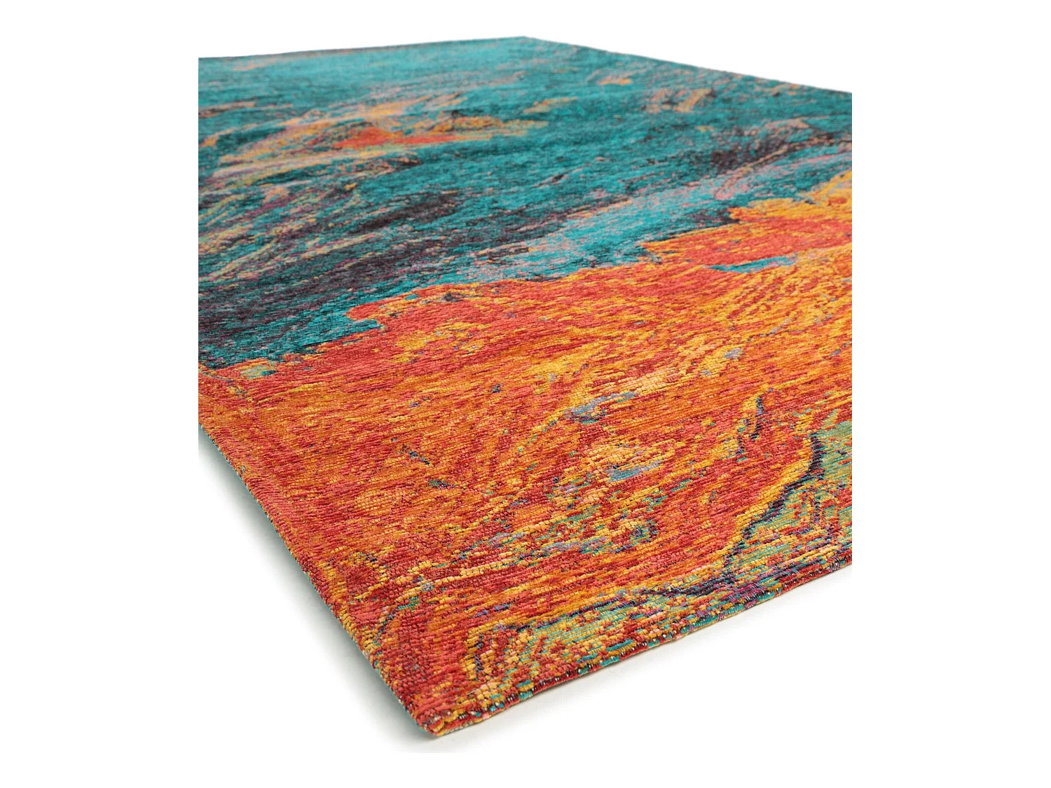 Tapis tissé à plat Stay Turquoise 115x180 cm