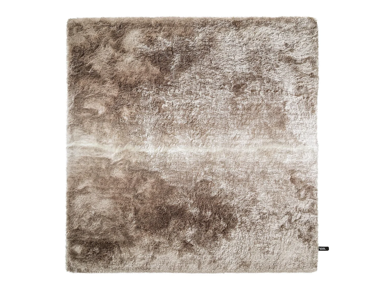 Tapis à poils longs Whisper Beige/Marron clair 150x150 cm