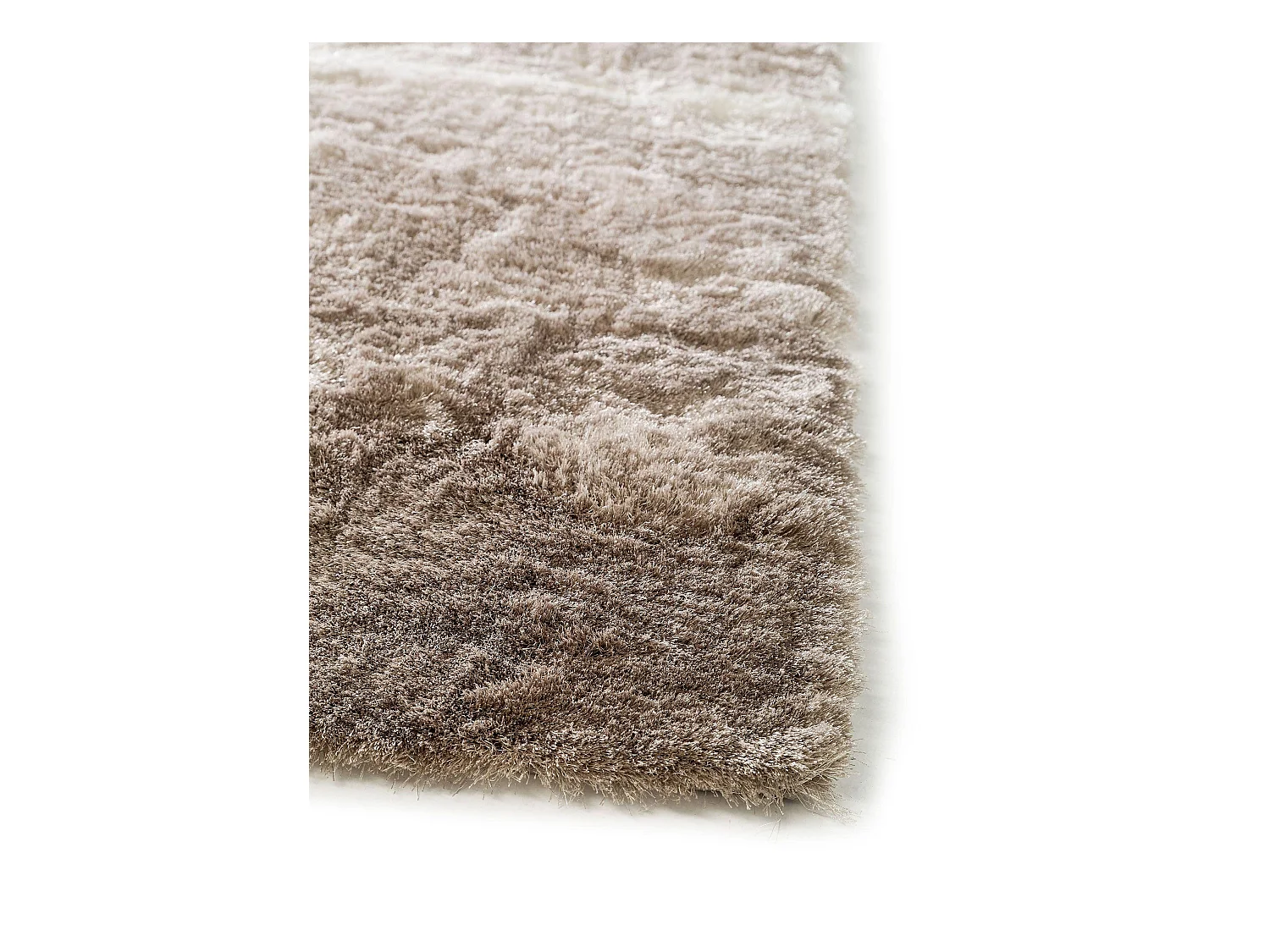 Tapis à poils longs Whisper Beige/Marron clair 150x150 cm