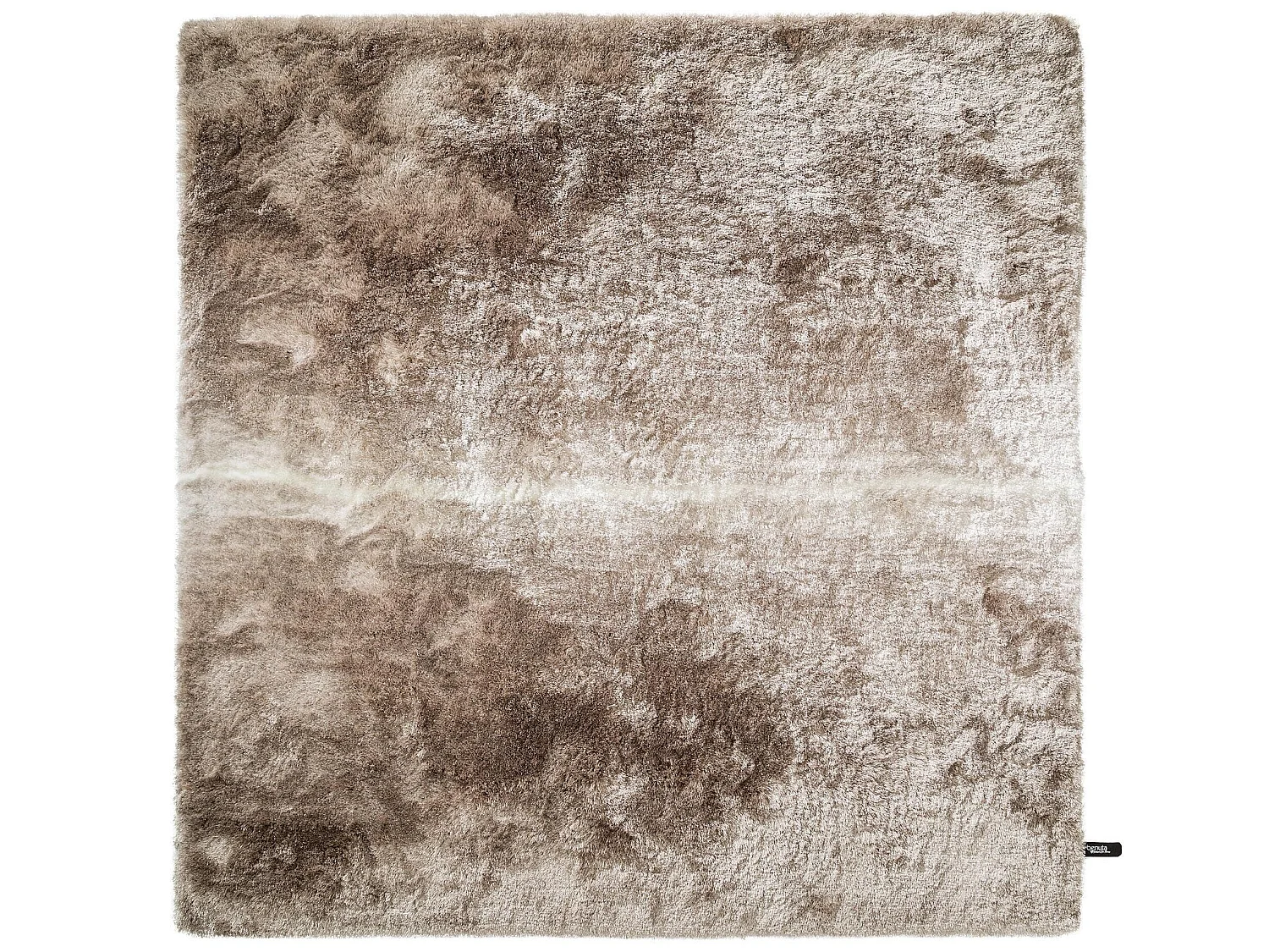 Tapis à poils longs Whisper Beige/Marron clair 150x150 cm