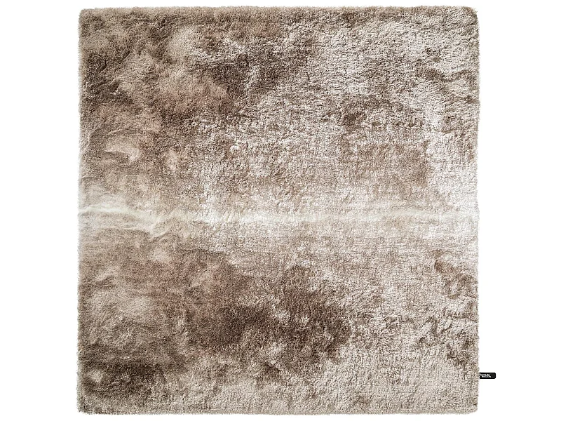 Tapis à poils longs Whisper Beige/Marron clair 150x150 cm