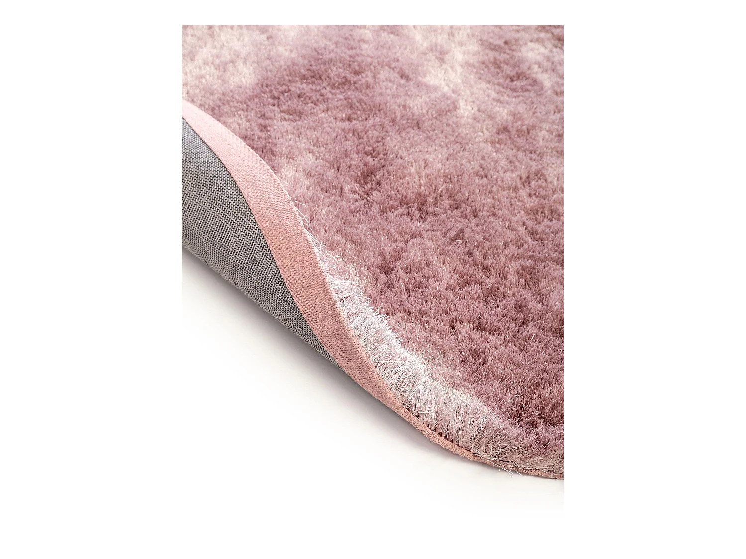 Tapis à poils longs Whisper Rose ø 160 cm rond