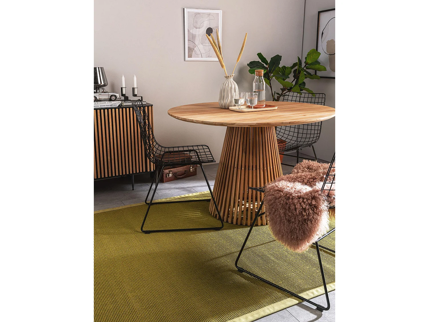 Tapis sisal Sana Vert 80x150 cm