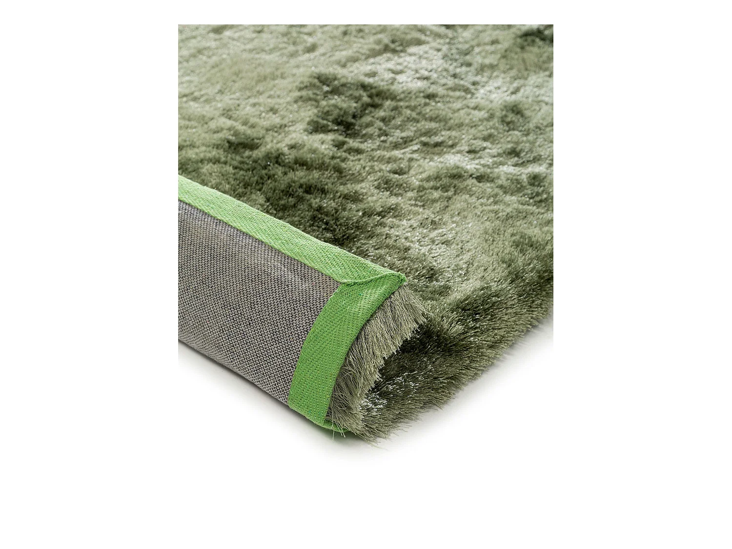 Tapis à poils longs Whisper Vert 200x200 cm