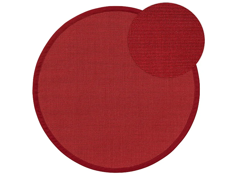 Tapis sisal Sana Rouge ø 150 cm rond
