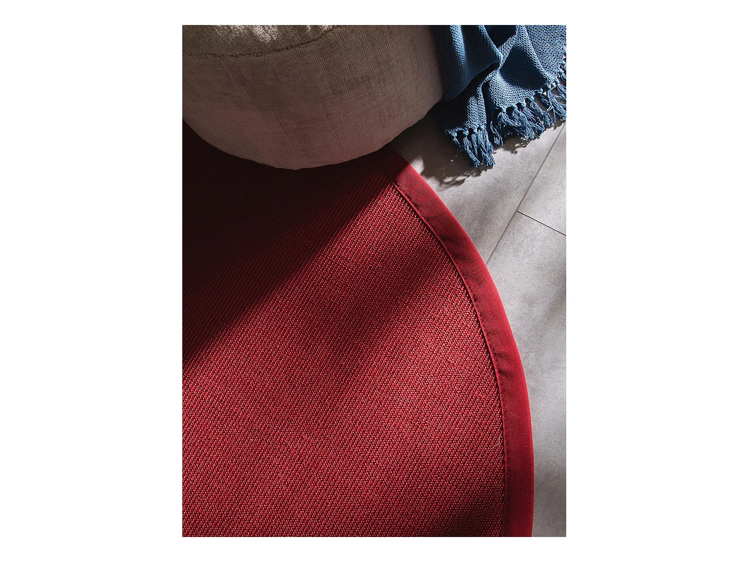 Tapis sisal Sana Rouge ø 150 cm rond