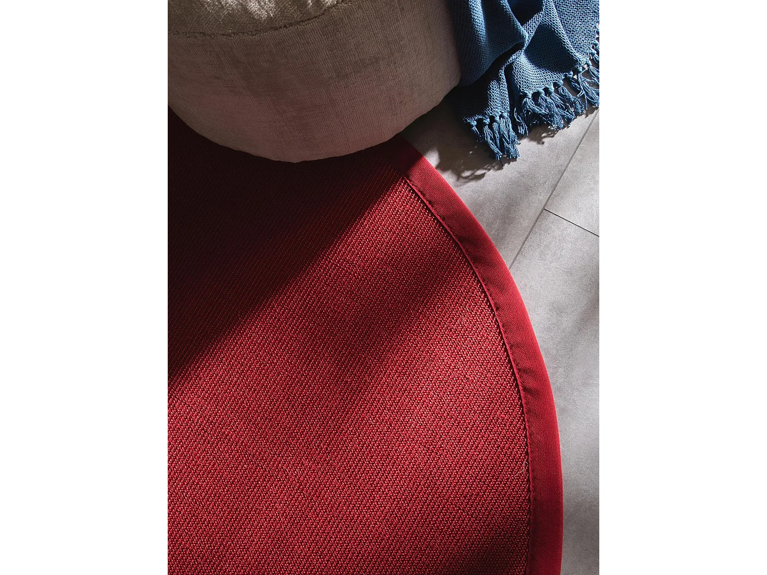 Tapis sisal Sana Rouge ø 150 cm rond