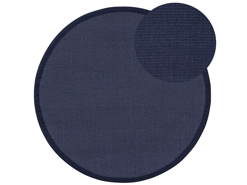 Tapis sisal Sana Bleu ø 250 cm rond