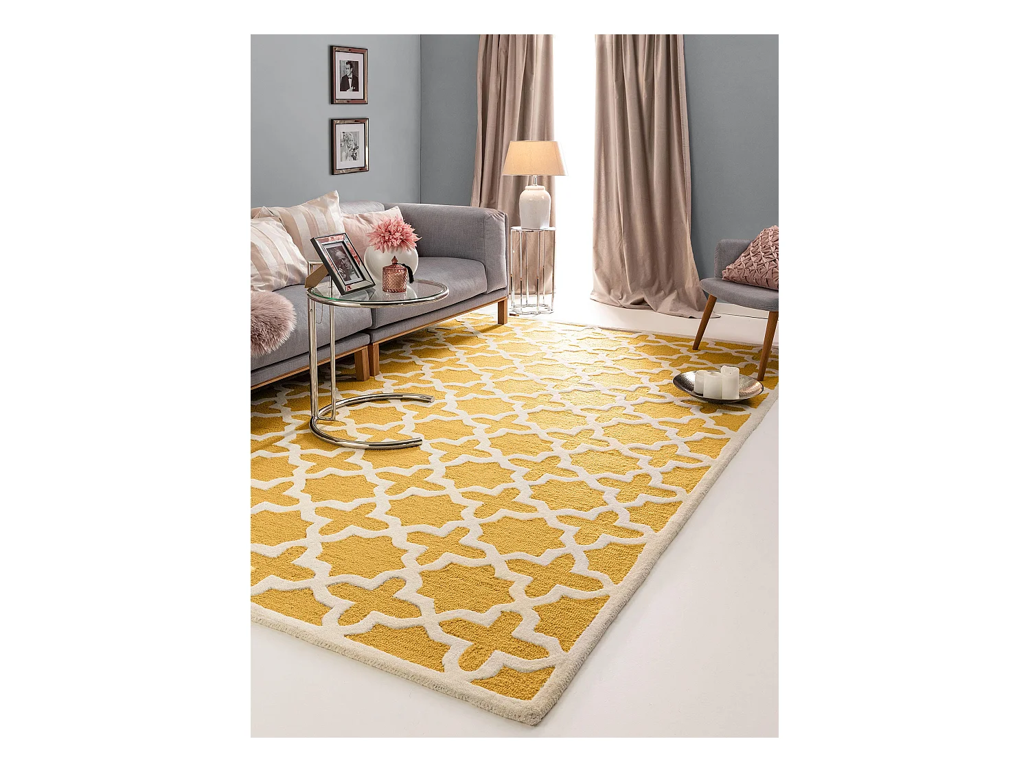 Tapis de laine Windsor Jaune 200x300 cm