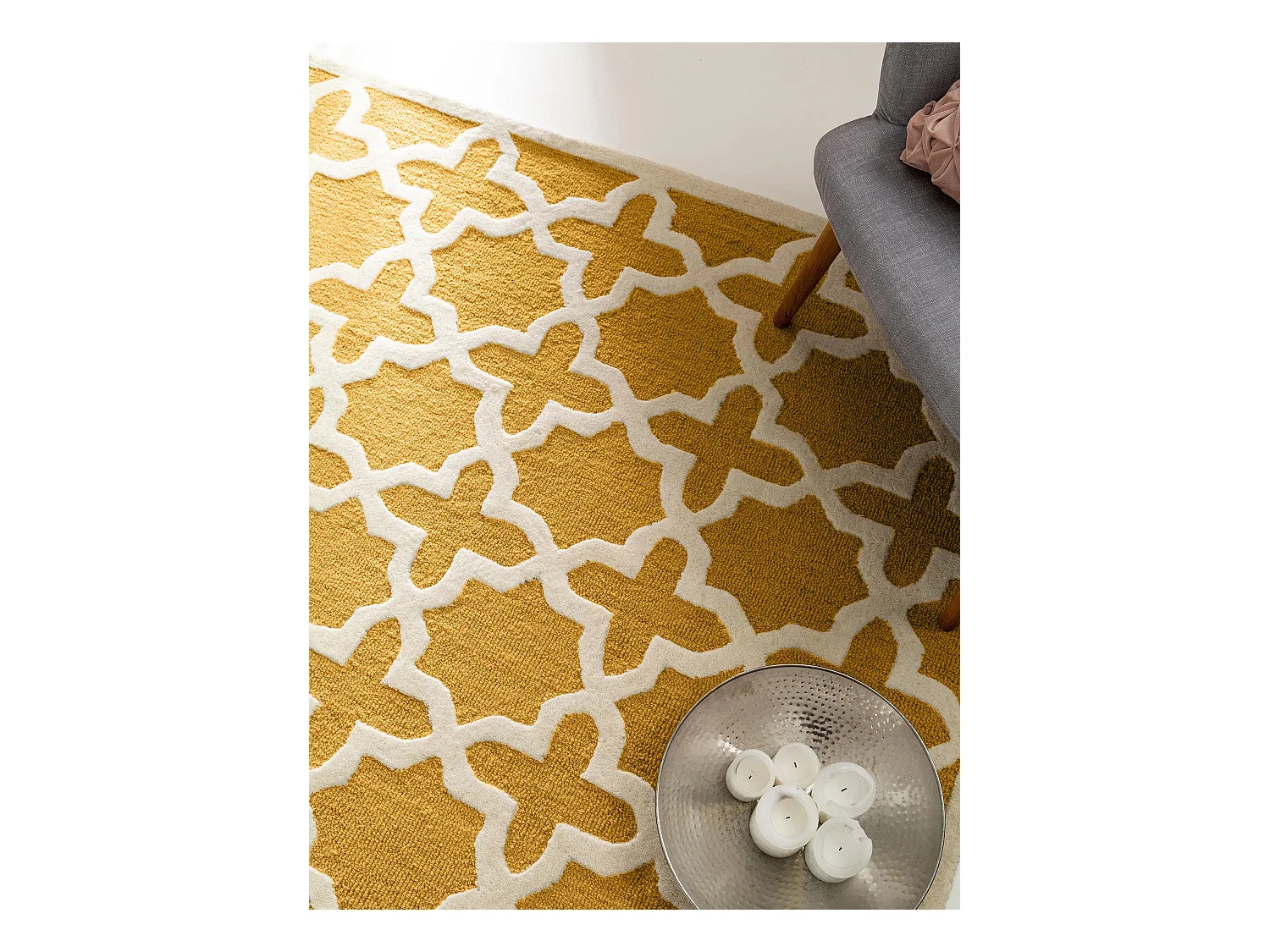 Tapis de laine Windsor Jaune 200x300 cm