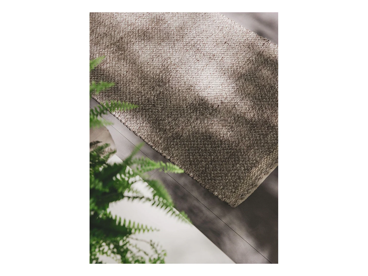 Tapis fabriqué à partir de matériaux recyclés Kiah Crème/Taupe 70x200 cm