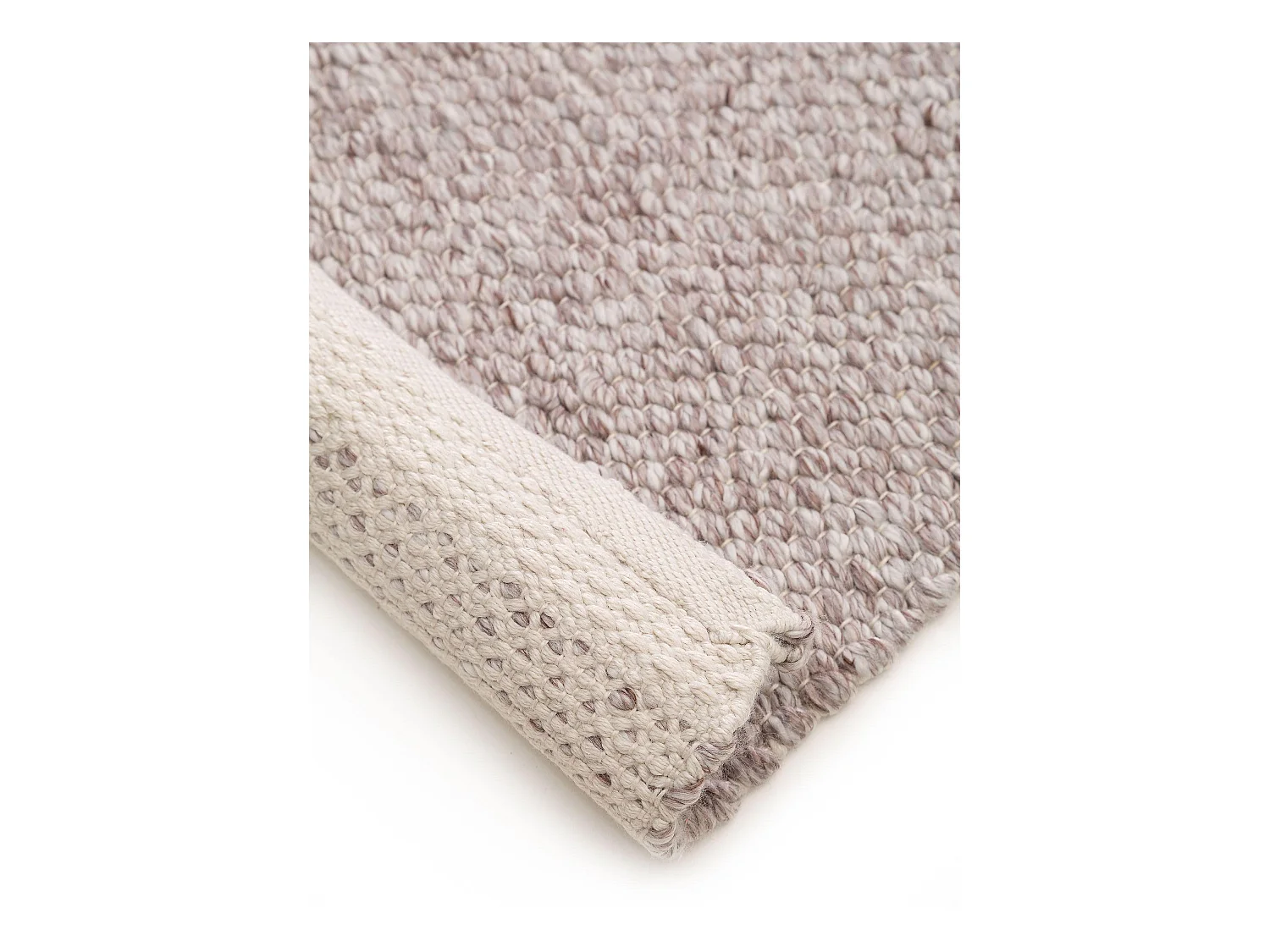 Tapis fabriqué à partir de matériaux recyclés Kiah Crème/Taupe 70x200 cm