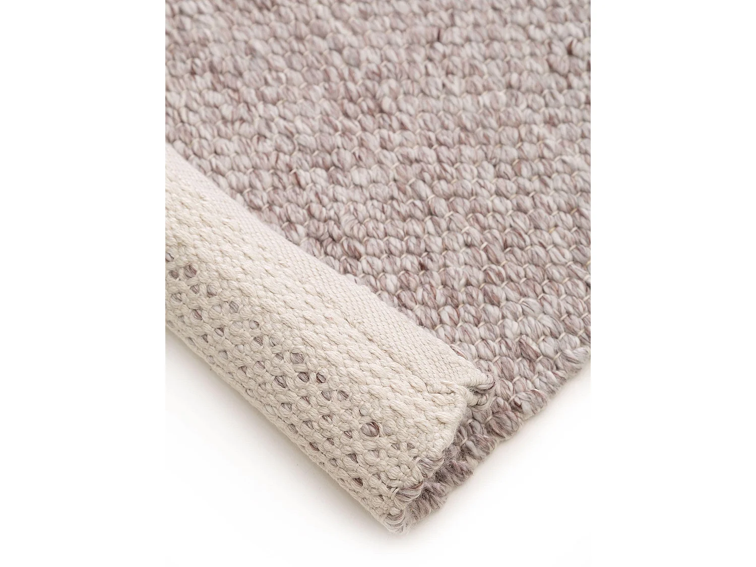 Tapis fabriqué à partir de matériaux recyclés Kiah Crème/Taupe 70x200 cm