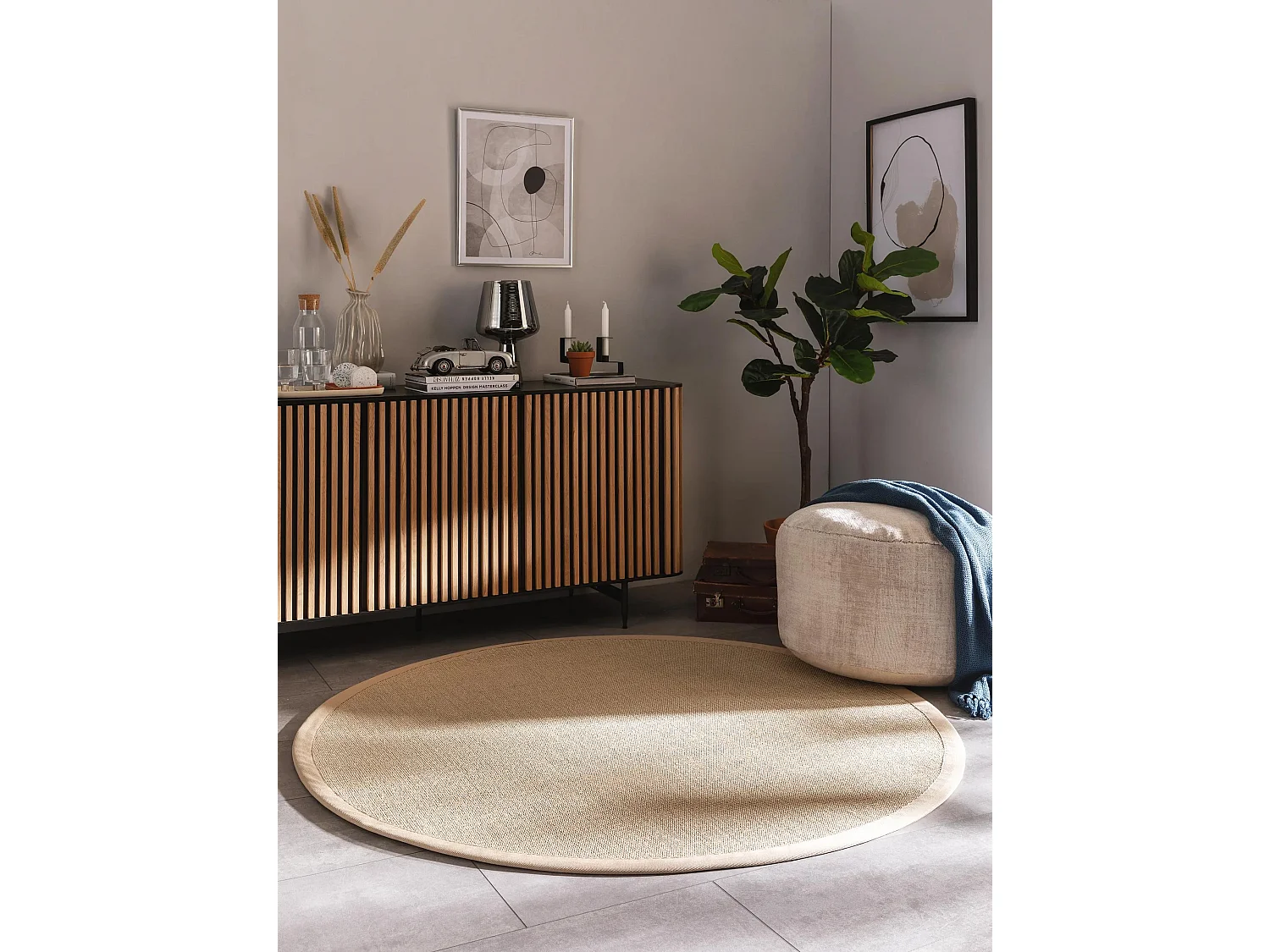 Tapis sisal Sana Crème ø 200 cm rond