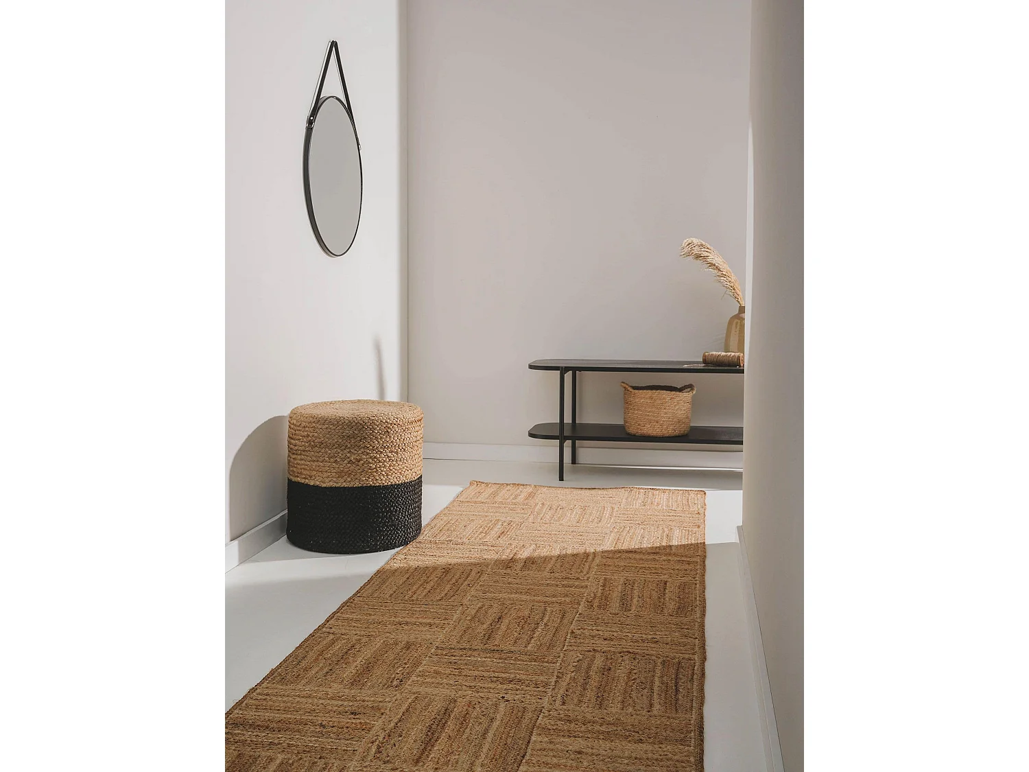 Tapis de jute Jutta Marron clair 70x200 cm