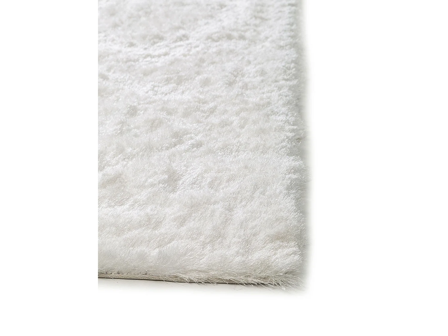 Tapis à poils longs Whisper Blanc 150x150 cm