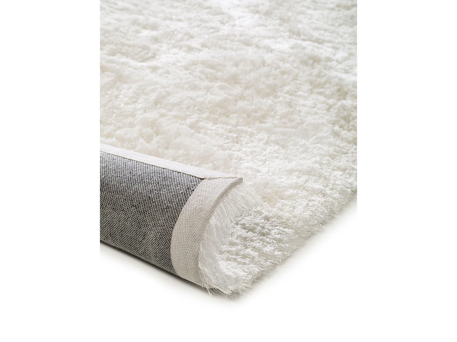 Tapis à poils longs Whisper Blanc 150x150 cm