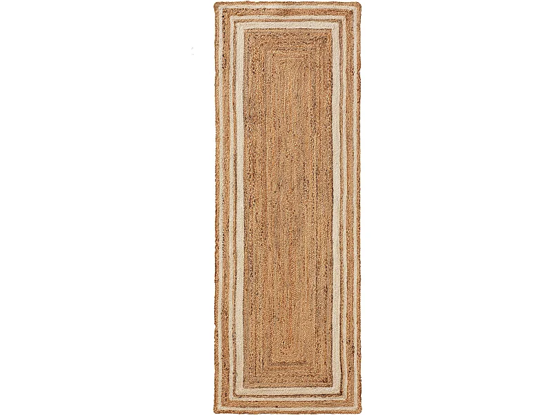 Tapis de jute Jutta Blanc 70x200 cm