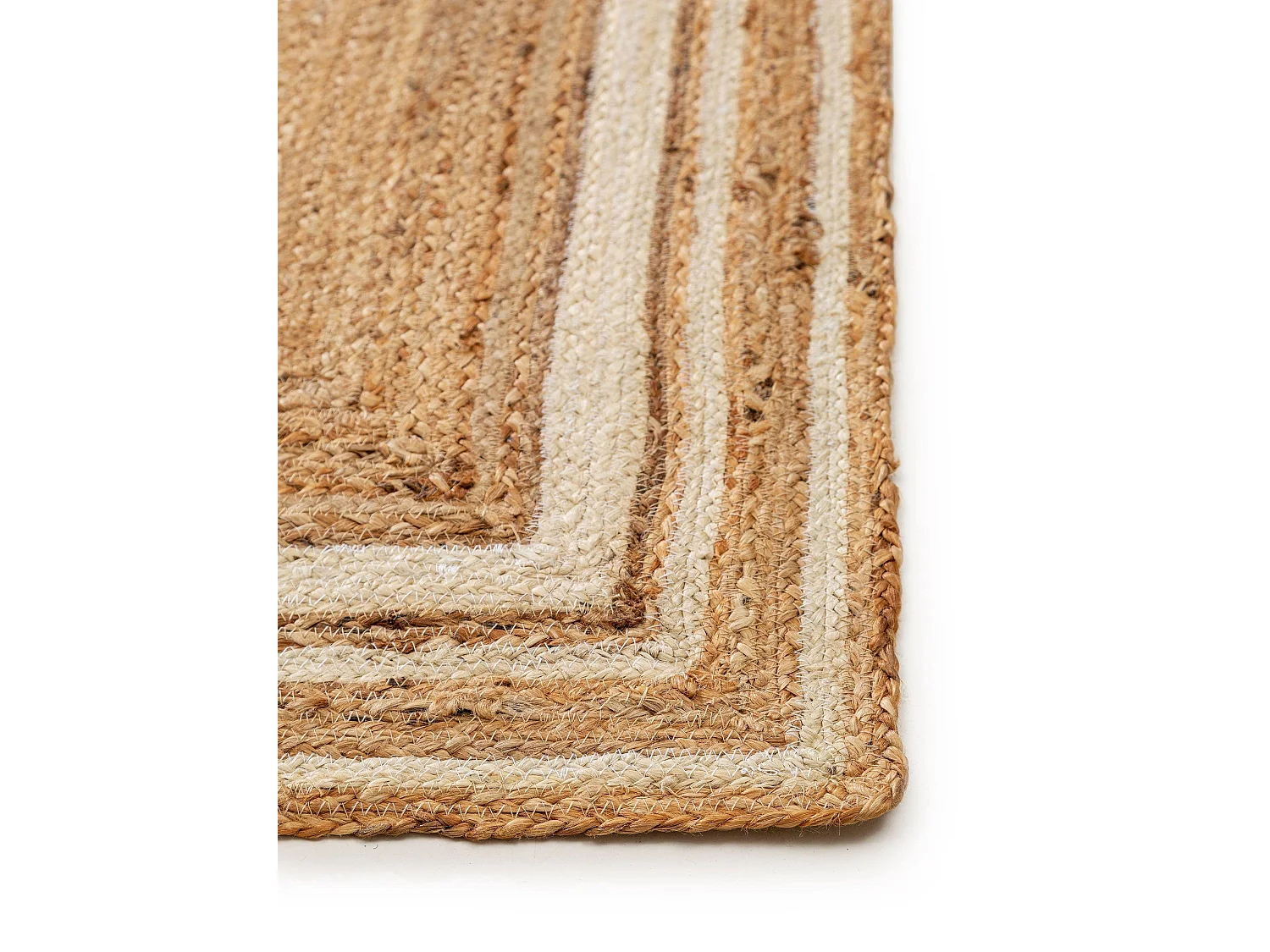 Tapis de jute Jutta Blanc 70x200 cm