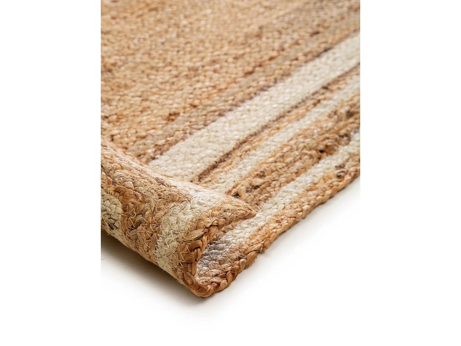 Tapis de jute Jutta Blanc 70x200 cm