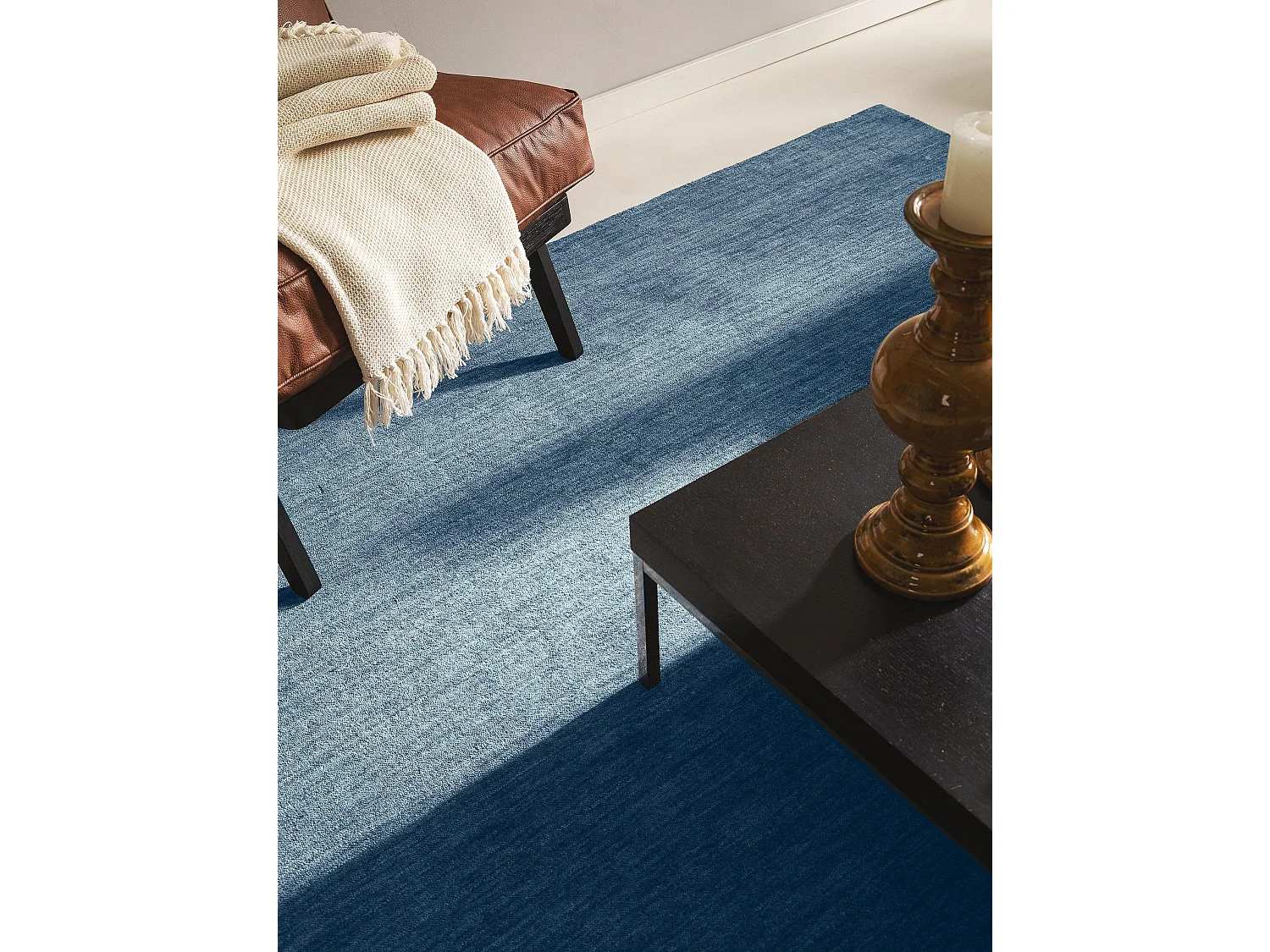 Tapis de laine Jamal Bleu 250x350 cm