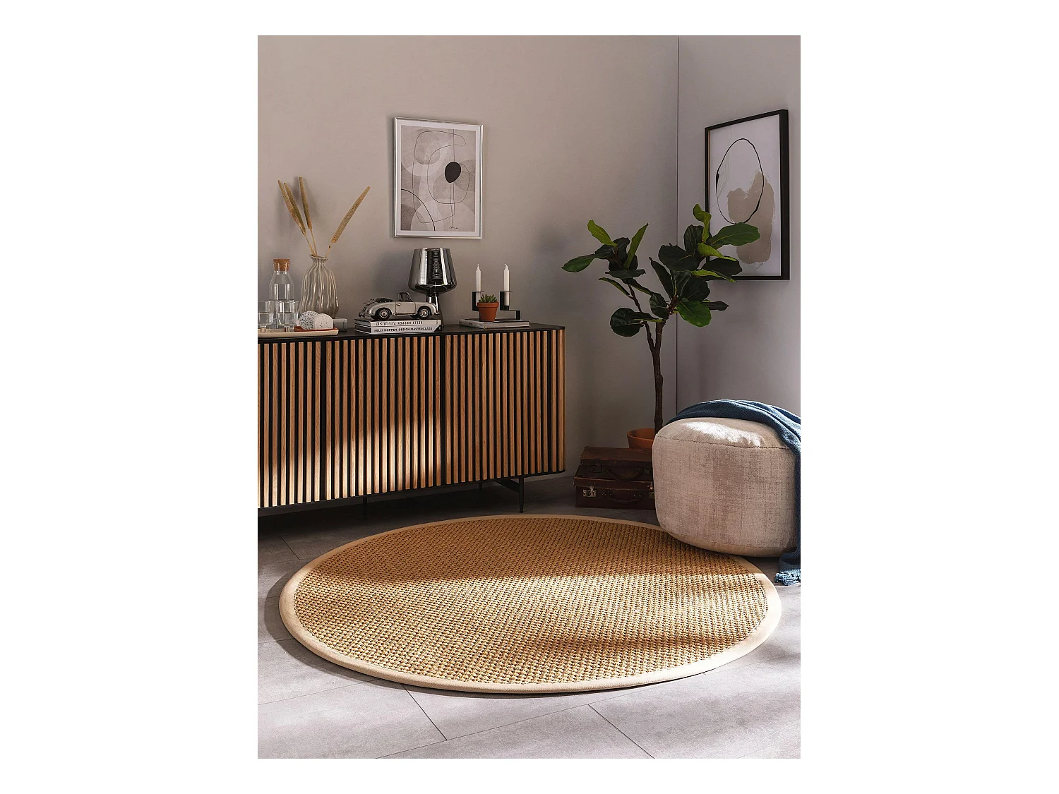 Tapis sisal Greta Beige ø 200 cm rond