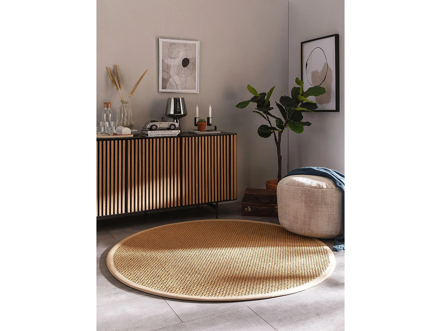 Tapis sisal Greta Beige ø 200 cm rond