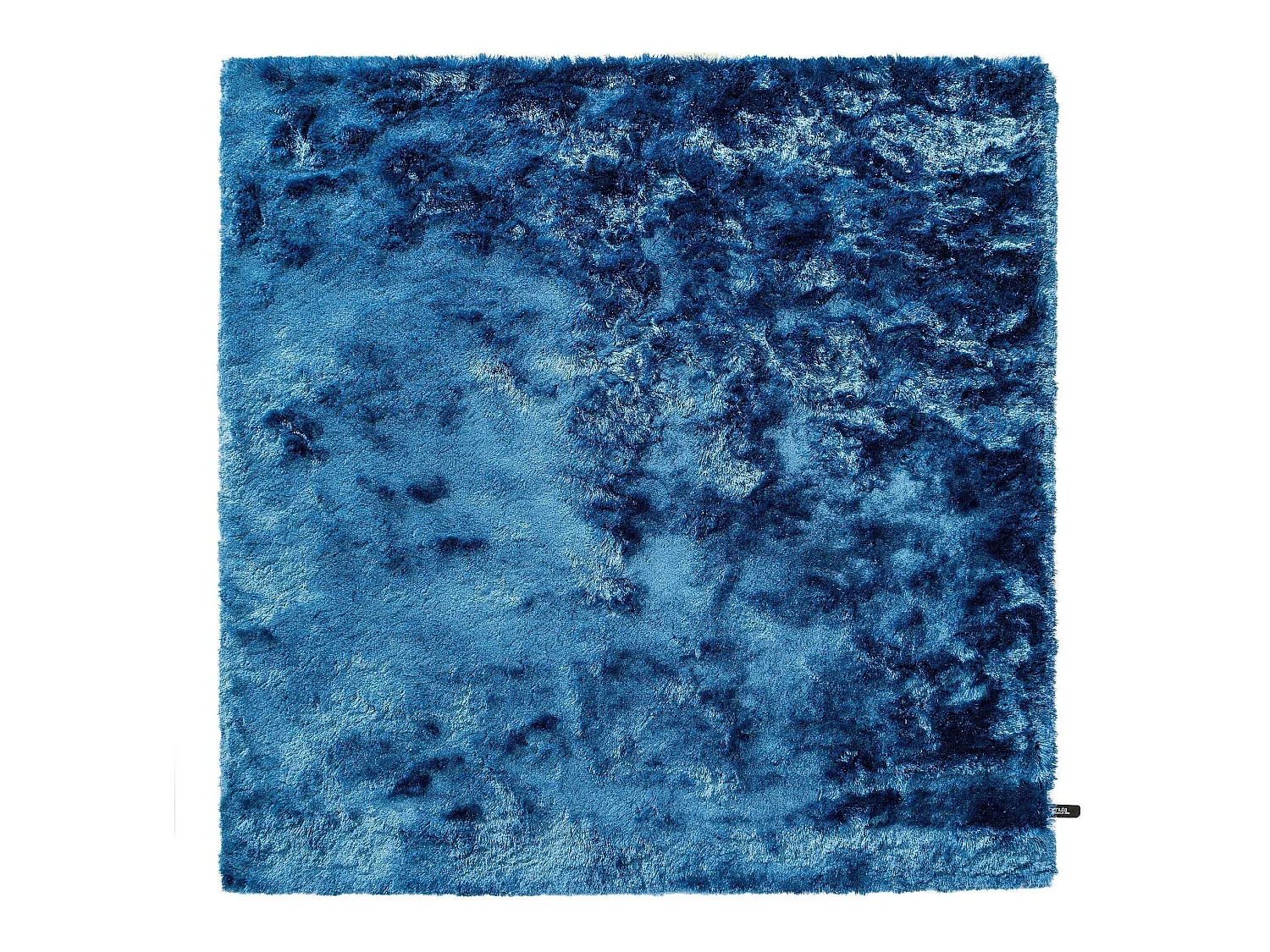 Tapis à poils longs Whisper Bleu 60x60 cm
