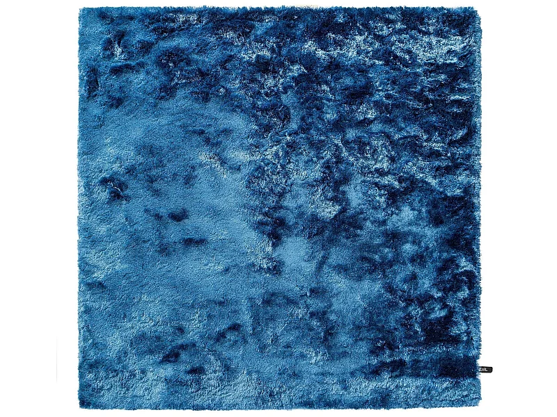 Tapis à poils longs Whisper Bleu 60x60 cm
