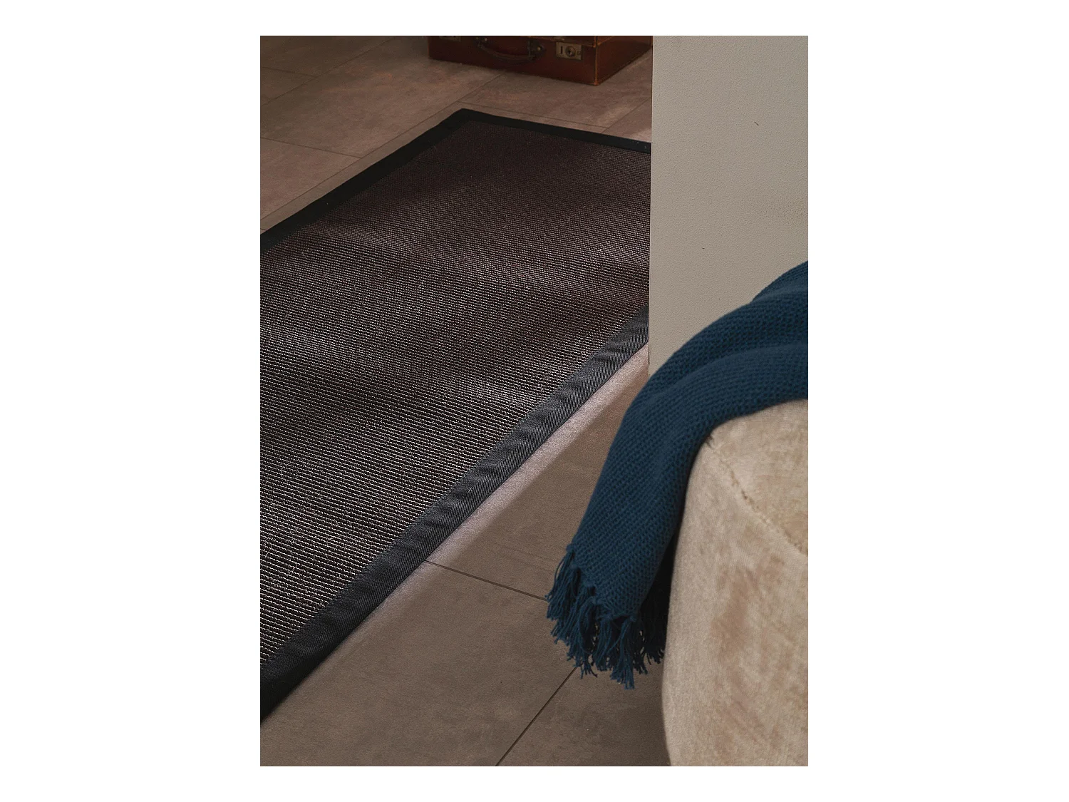 Tapis sisal Sana Noir 70x300 cm