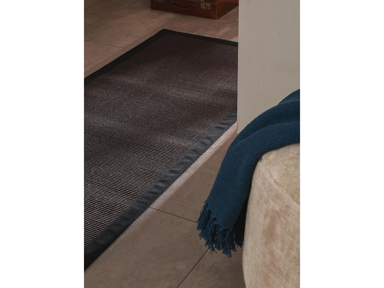 Tapis sisal Sana Noir 70x300 cm