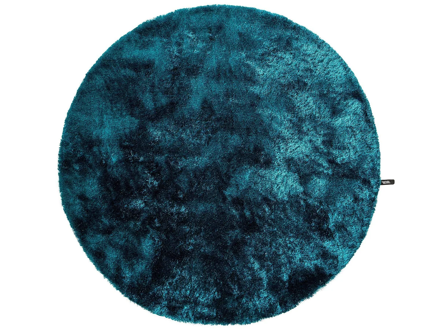 Tapis à poils longs Whisper Turquoise ø 80 cm rond