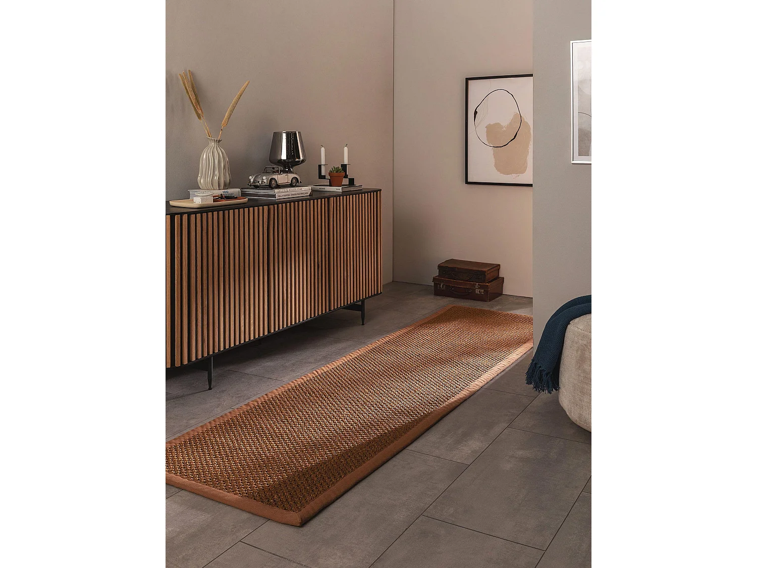 Tapis sisal Greta Marron clair 70x300 cm