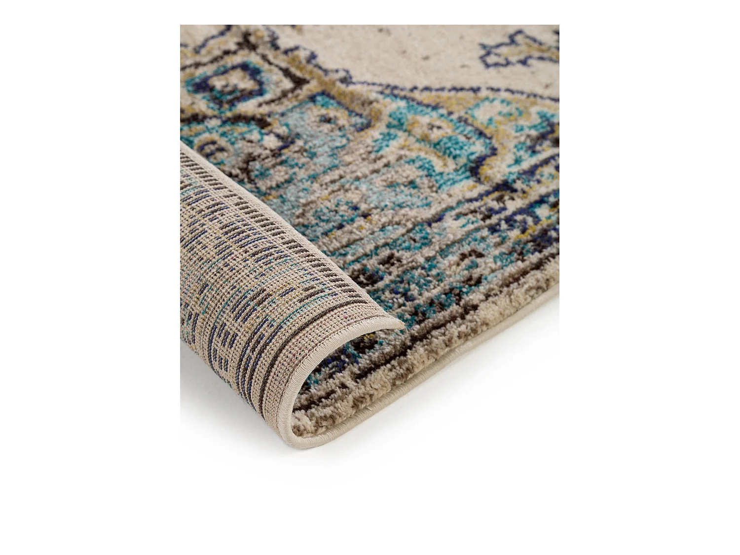 Tapis Casa Beige/Turquoise 120x170 cm