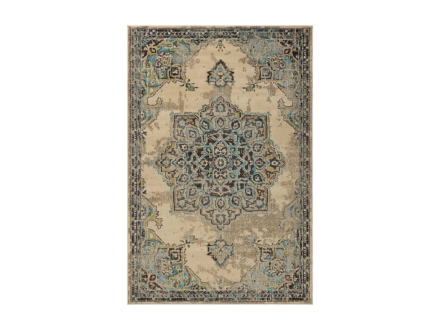 Tapis Casa Beige/Turquoise 120x170 cm
