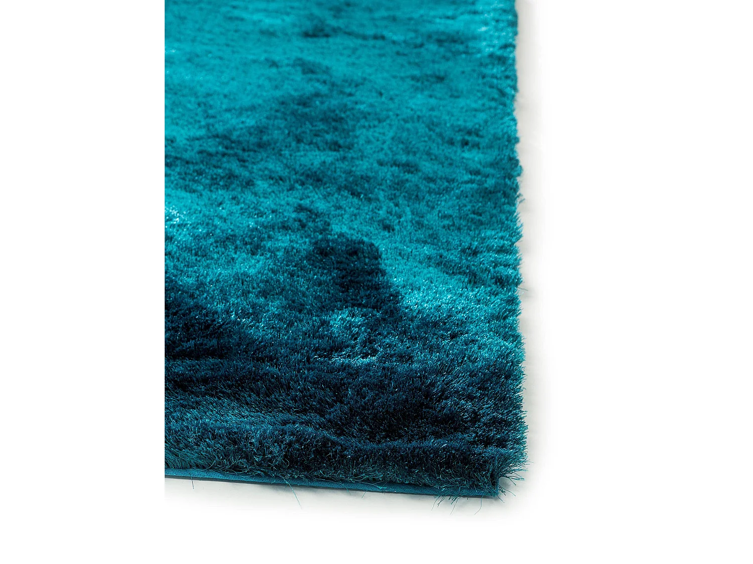 Tapis à poils longs Whisper Turquoise 200x200 cm