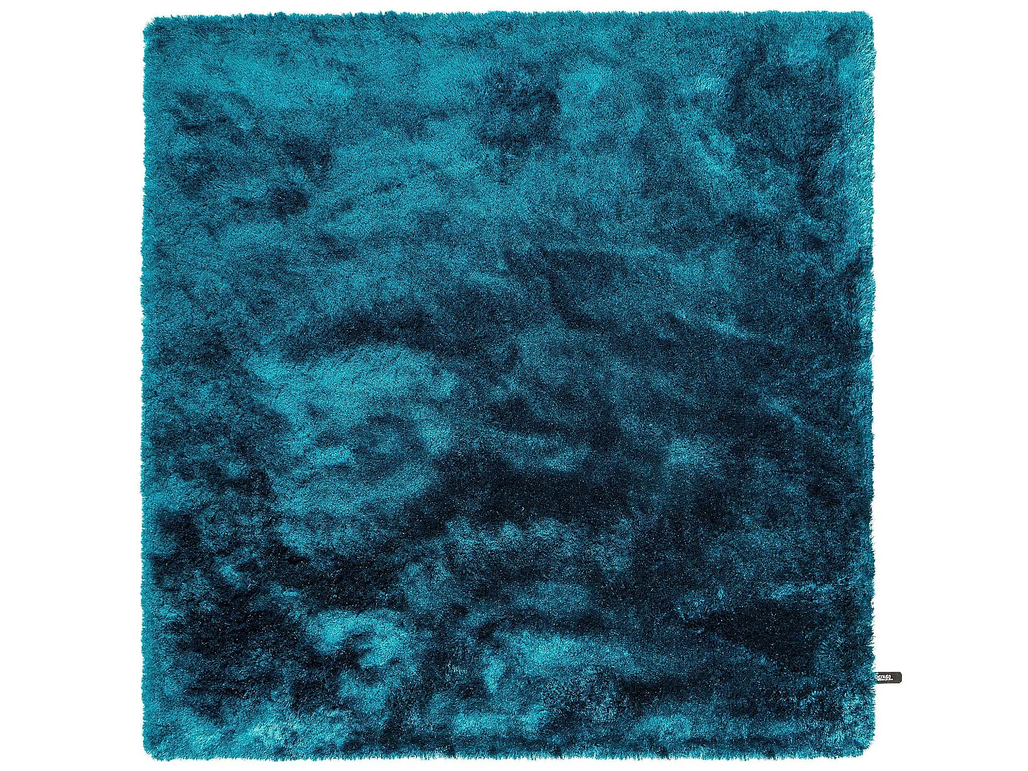 Tapis à poils longs Whisper Turquoise 200x200 cm