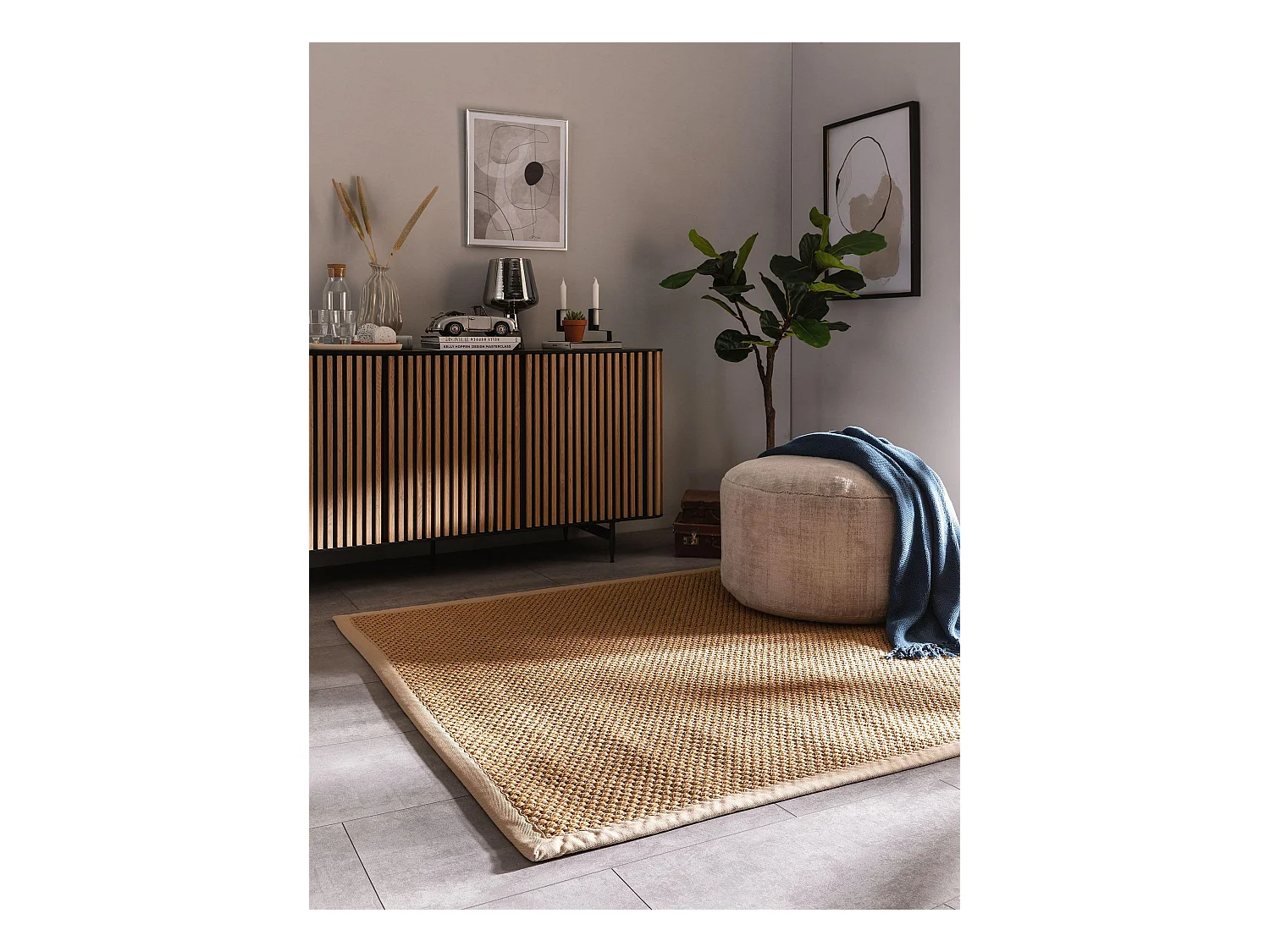 Tapis sisal Greta Beige 200x200 cm