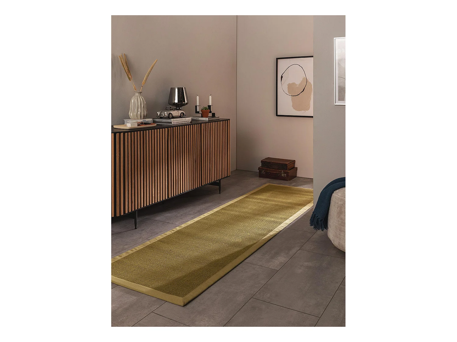 Tapis sisal Sana Vert 70x300 cm